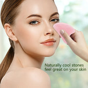 Rose Quartz Face Massager Gua Sha Scraper Natural Jade Stone
