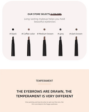 5 Color waterproof mascara enhanced Eyebrow Make-up pen.
