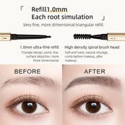 5 Color waterproof mascara enhanced Eyebrow Make-up pen.