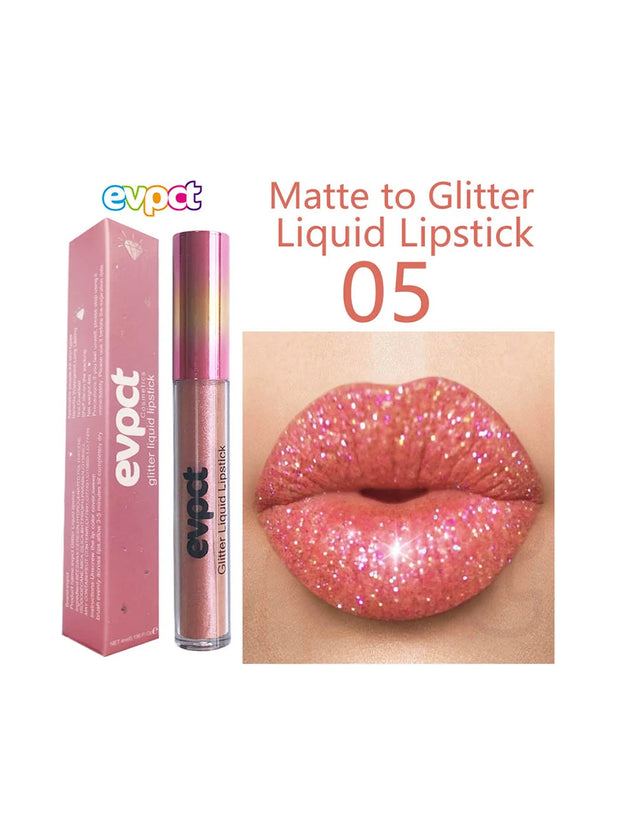 Waterproof matte diamond pearl liquid shimmer glitter Lip Gloss