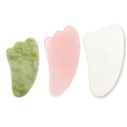 Rose Quartz Face Massager Gua Sha Scraper Natural Jade Stone