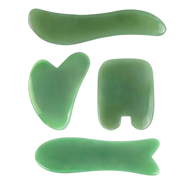 Rose Quartz Face Massager Gua Sha Scraper Natural Jade Stone