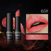 7 color waterproof Nude Glitter non-stick Lipstick Sexy Shimmer