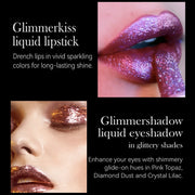 7 color waterproof Nude Glitter non-stick Lipstick Sexy Shimmer