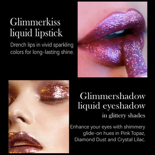 7 color waterproof Nude Glitter non-stick Lipstick Sexy Shimmer