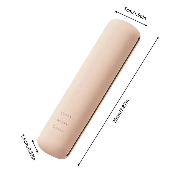 Waterproof silicone travel makeup cosmetic brushes case