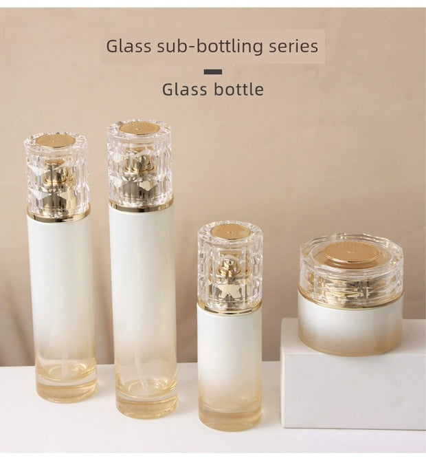 Essence Gradient Color Glass Bottle Cosmetic Packaging Material