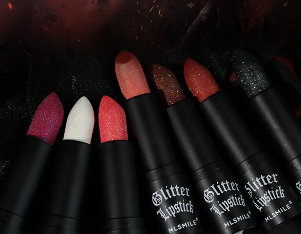 7 color waterproof Nude Glitter non-stick Lipstick Sexy Shimmer