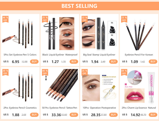 5 Color waterproof mascara enhanced Eyebrow Make-up pen.