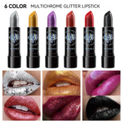 7 color waterproof Nude Glitter non-stick Lipstick Sexy Shimmer