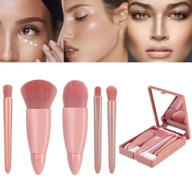 5pcs mini travel Size Makeup Brushes Set