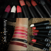 7 color waterproof Nude Glitter non-stick Lipstick Sexy Shimmer