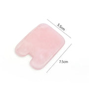 Rose Quartz Face Massager Gua Sha Scraper Natural Jade Stone