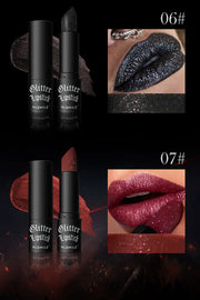 7 color waterproof Nude Glitter non-stick Lipstick Sexy Shimmer