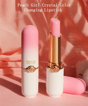 Crystal Temperature Change Lipstick Long Lasting Moisturizing Peach Girl Lip Balm Color Change Lipstick Lip Care Beauty Cosmetic