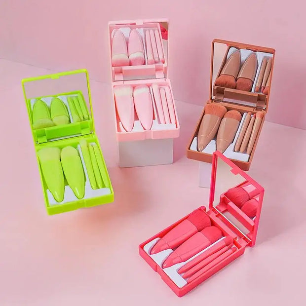 5pcs mini travel Size Makeup Brushes Set