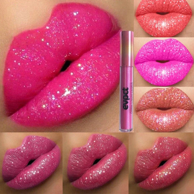 Waterproof matte diamond pearl liquid shimmer glitter Lip Gloss