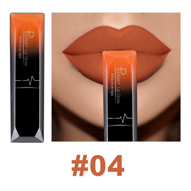 Pudaier 21 Color waterproof matte liquid lip Gloss