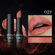 7 color waterproof Nude Glitter non-stick Lipstick Sexy Shimmer
