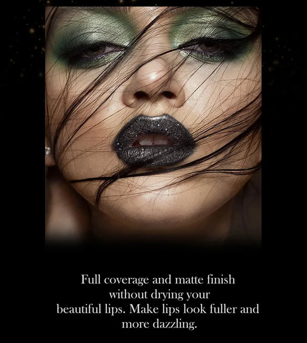 7 color waterproof Nude Glitter non-stick Lipstick Sexy Shimmer