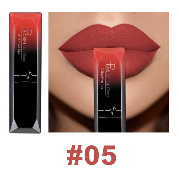 Pudaier 21 Color waterproof matte liquid lip Gloss