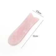 Rose Quartz Face Massager Gua Sha Scraper Natural Jade Stone