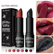 7 color waterproof Nude Glitter non-stick Lipstick Sexy Shimmer