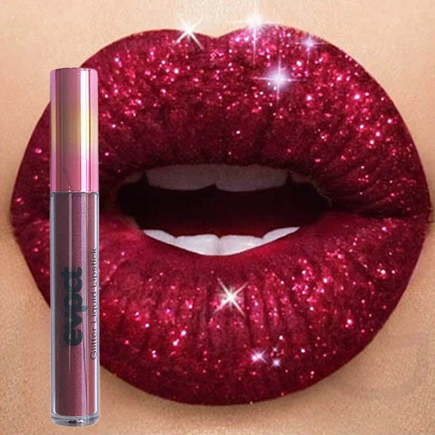 Waterproof matte diamond pearl liquid shimmer glitter Lip Gloss