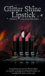 7 color waterproof Nude Glitter non-stick Lipstick Sexy Shimmer