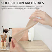 Waterproof silicone travel makeup cosmetic brushes case