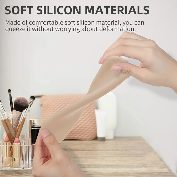 Waterproof silicone travel makeup cosmetic brushes case
