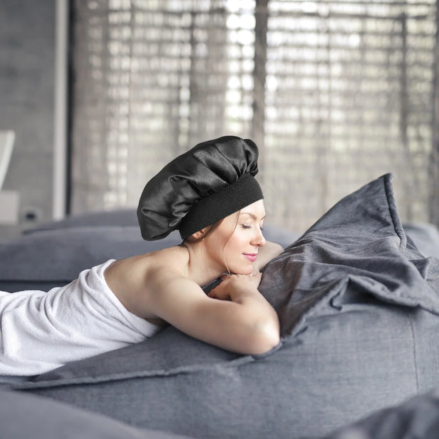 SUPVOX Satin Turban Silk Head Scarf For Sleeping High Resilience Long Hair Bonnet Sleeping Women Men Unisex (Hair Handkerchiefs