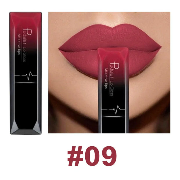 Pudaier 21 Color waterproof matte liquid lip Gloss