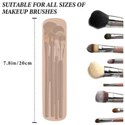Waterproof silicone travel makeup cosmetic brushes case