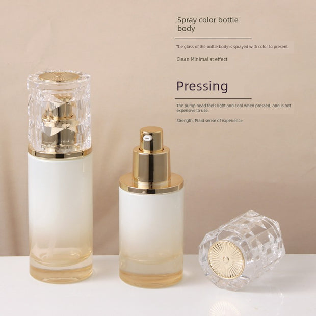 Essence Gradient Color Glass Bottle Cosmetic Packaging Material