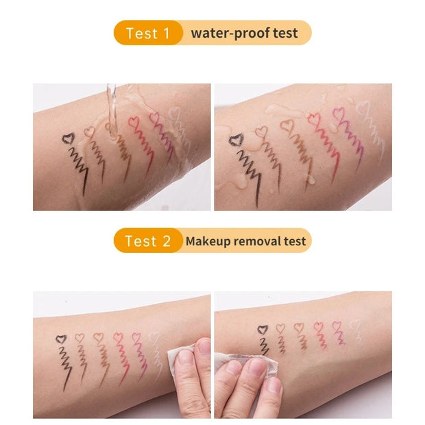 5 Color Eyeliner Pencil, Waterproof and Long-lasting.