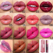 Waterproof matte diamond pearl liquid shimmer glitter Lip Gloss