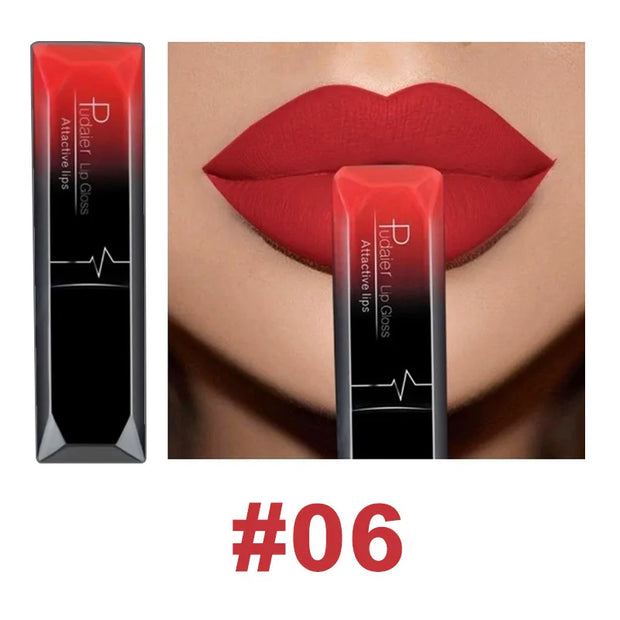 Pudaier 21 Color waterproof matte liquid lip Gloss