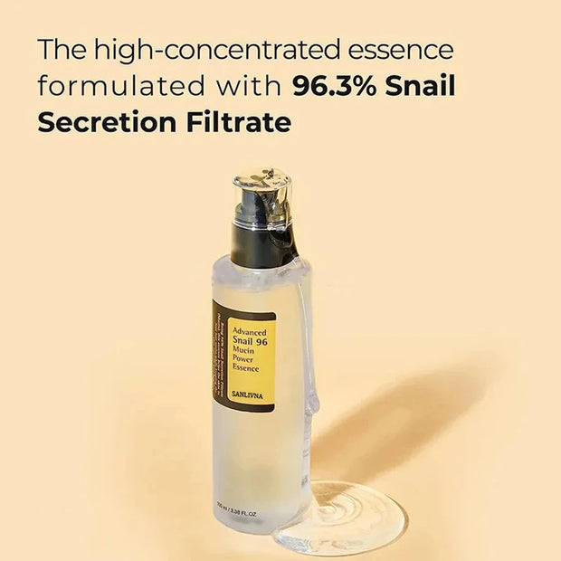 Snail Mucin 96% Korean Skin Care Facial Essence Fading Fine Lines Brightening Anti-Aging serum