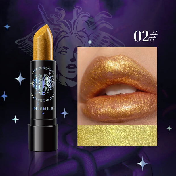 7 color waterproof Nude Glitter non-stick Lipstick Sexy Shimmer