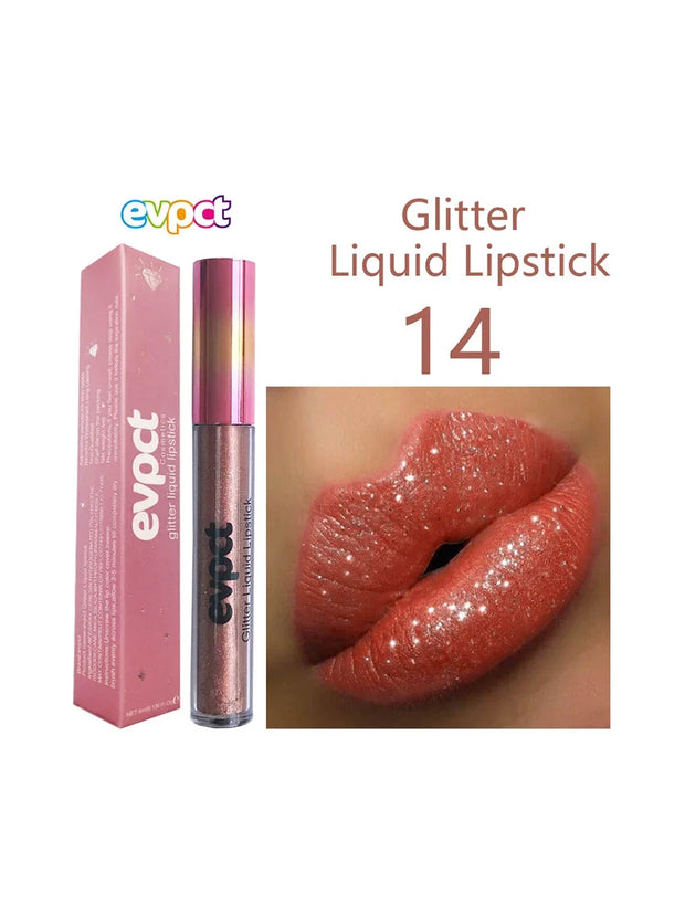 Waterproof matte diamond pearl liquid shimmer glitter Lip Gloss