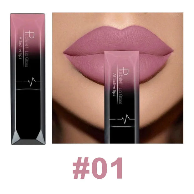 Pudaier 21 Color waterproof matte liquid lip Gloss