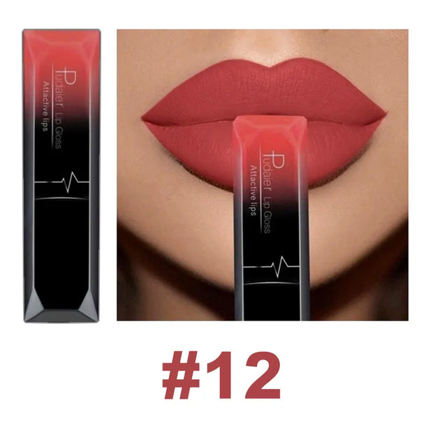 Pudaier 21 Color waterproof matte liquid lip Gloss