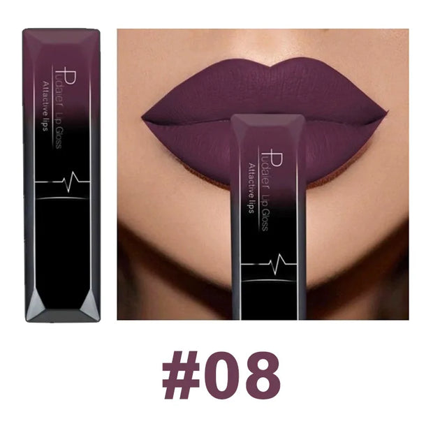 Pudaier 21 Color waterproof matte liquid lip Gloss